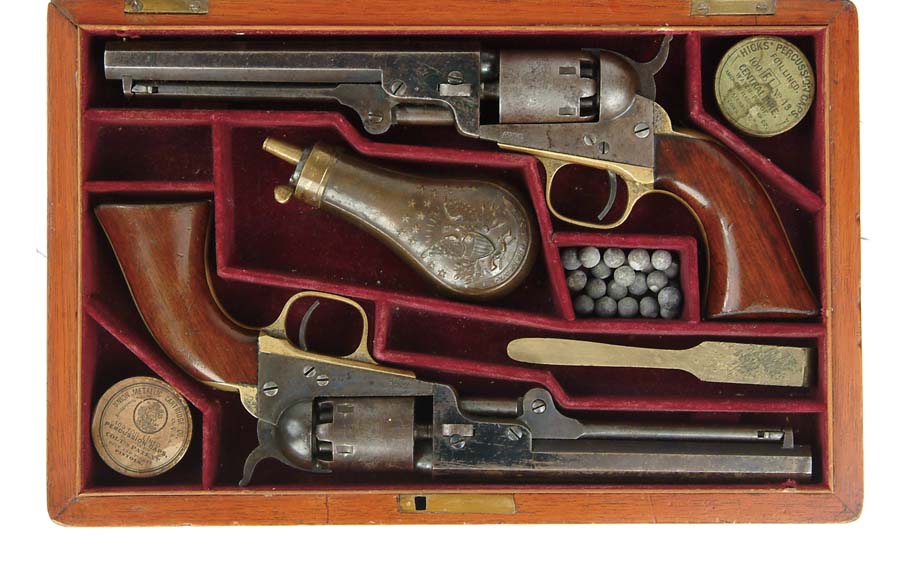 Appraisal: TWO CASED COLT MODEL POCKET REVOLVERS Cal SN Double cased