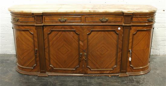 Appraisal: Sale Lot A Louis XV Style Bookmatch Veneered Console Cabinet