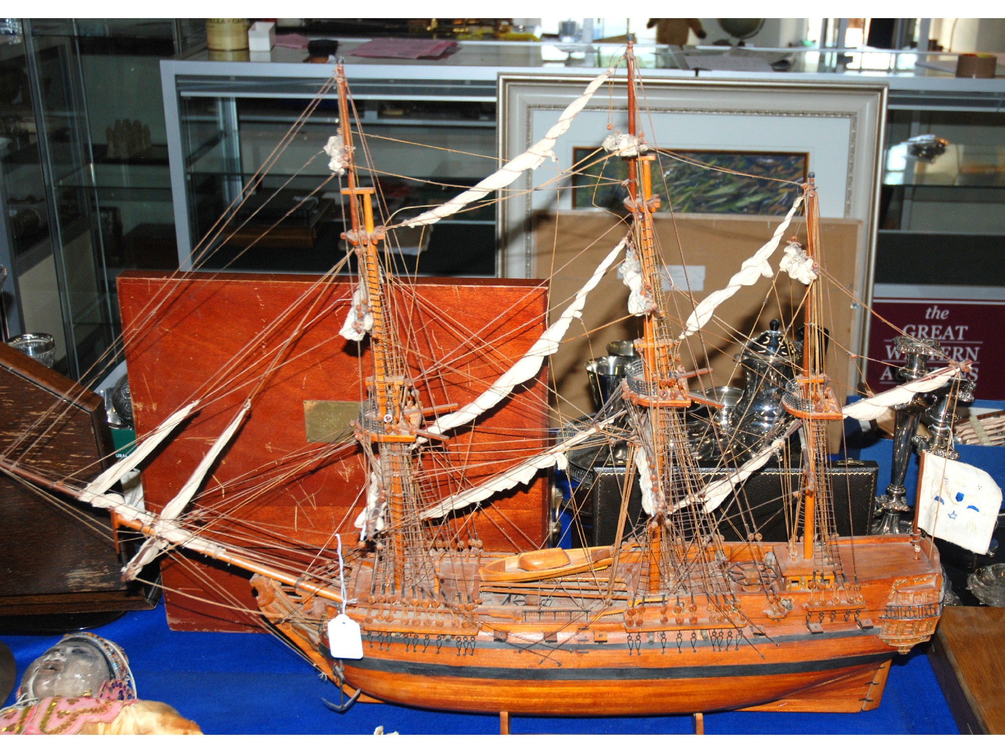 Appraisal: An early th century carved ships model