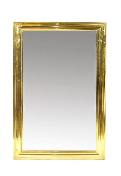 Appraisal: A French gilt brass wall mirror height ft in width