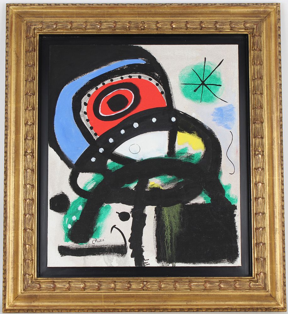 Appraisal: Attributed Joan Miro - Attributed Joan Miro - abstract painting