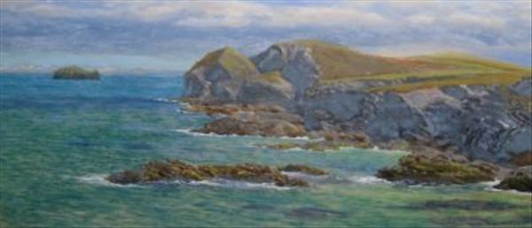 Appraisal: English school Coastal scene Oil on canvas Indistinctly titled upper