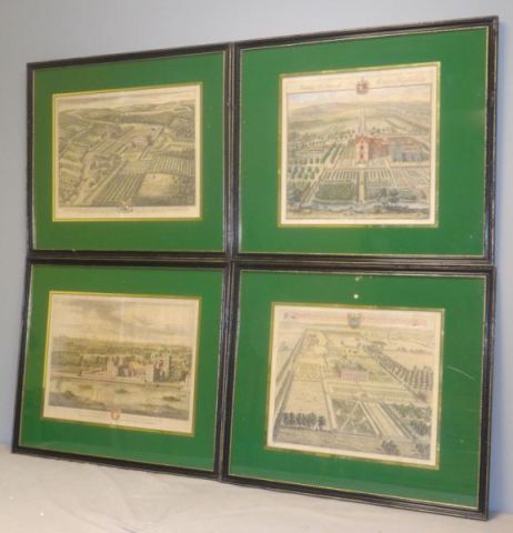 Appraisal: Set of Hand-Colored Engravings in EglomiseFrames 'Londesburgh plate from Britannia