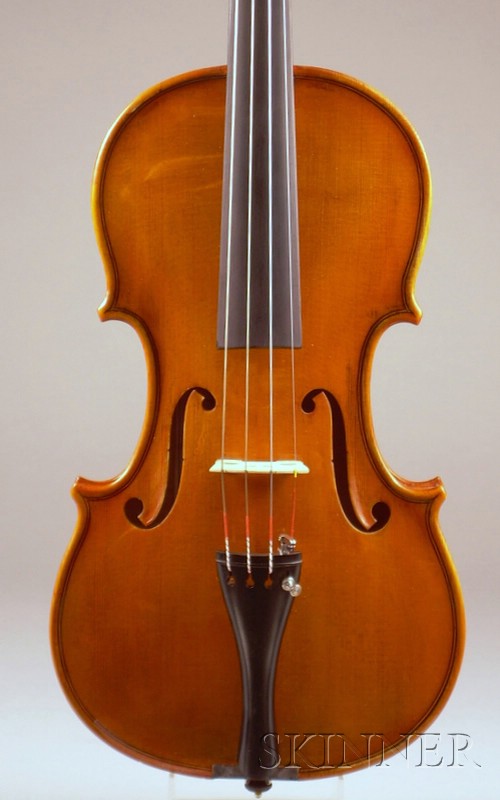 Appraisal: Modern Violin labeled PIERO BADALASSI length of two-piece back in