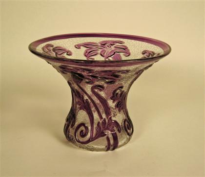 Appraisal: THOMAS WEBB SONS circa Cameo glass vase Amethyst glass cut