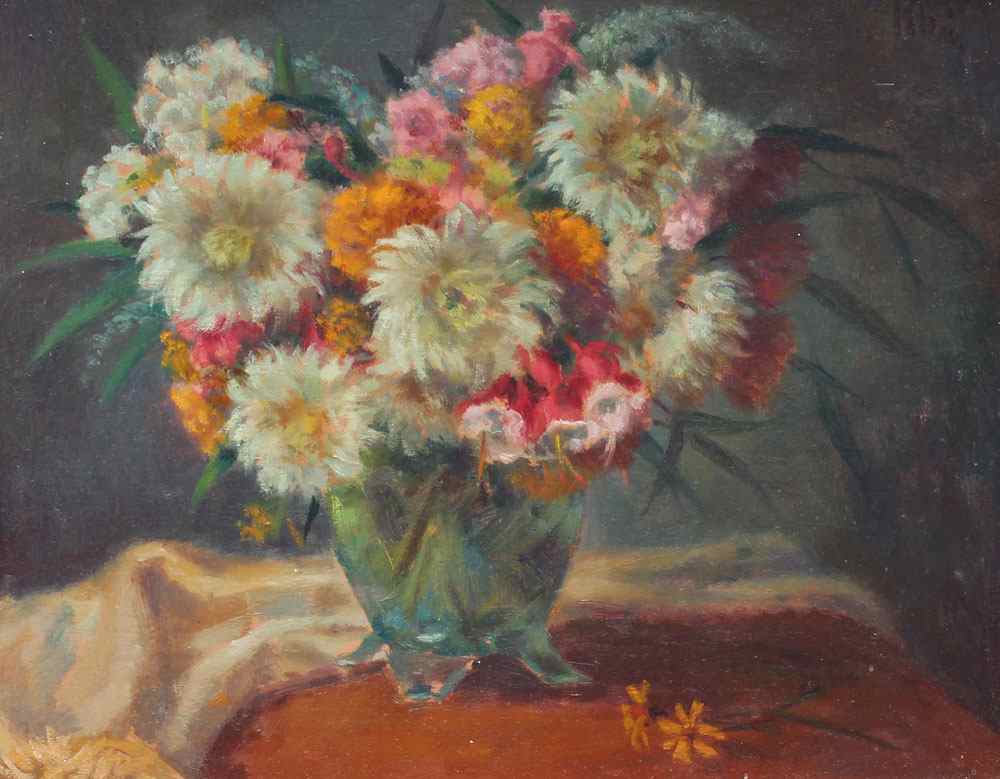 Appraisal: KLEIN Sandor C AMERICAN - Floral Still Life of Carnations