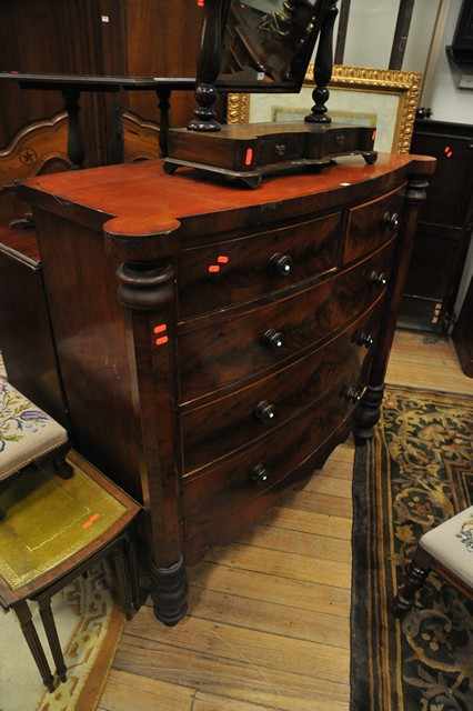 Appraisal: A VICTORIAN FLAME MAHOGANY FIVE DRAWER CHEST