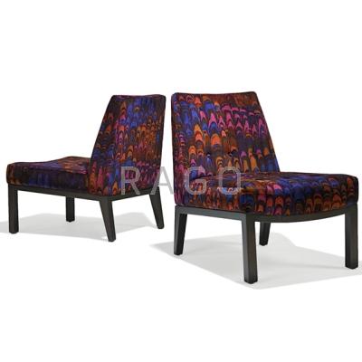 Appraisal: EDWARD WORMLEY DUNBAR Pair of lounge chairs no Berne IN