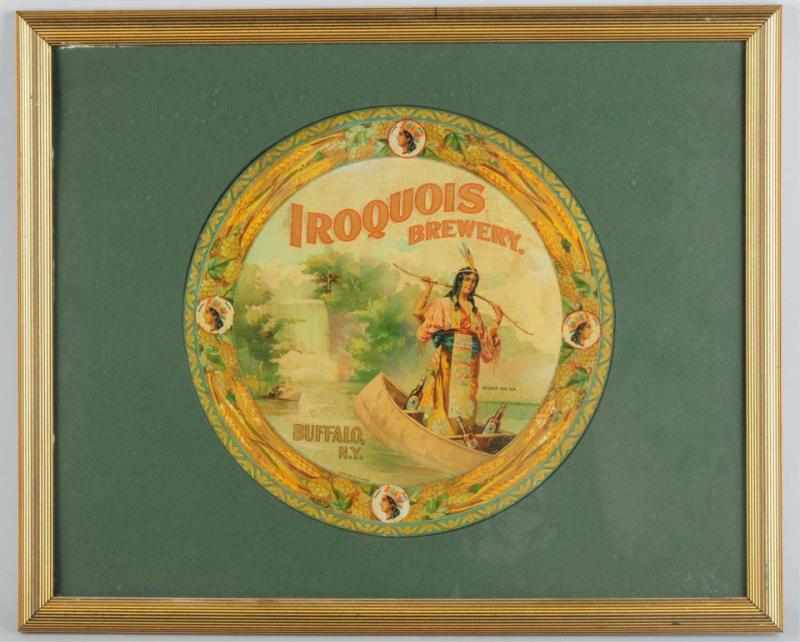 Appraisal: Iroquois Brewery Beer Tray - Minne-Ha-Ha Sign with overall spidering