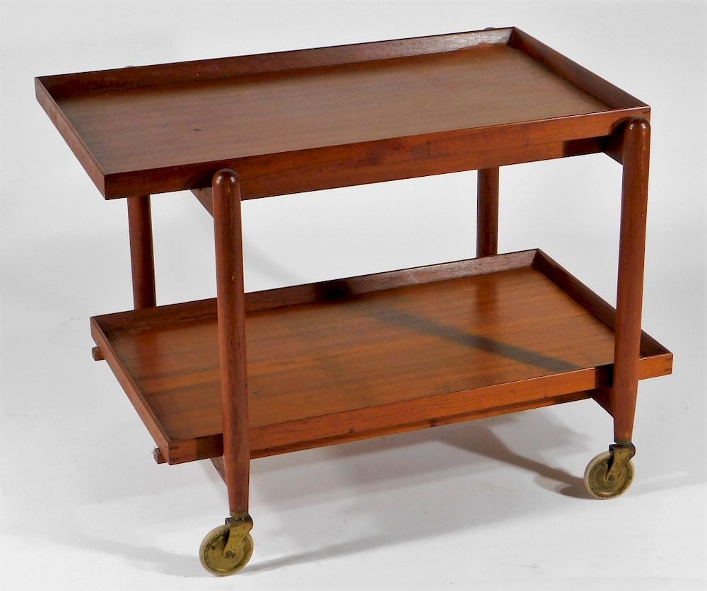 Appraisal: MCM Poul Hundevad Danish Modern Teak Tea Cart Poul Hundevad