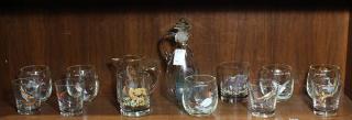 Appraisal: lot of Moser style stemware decorated with enameled ducks including