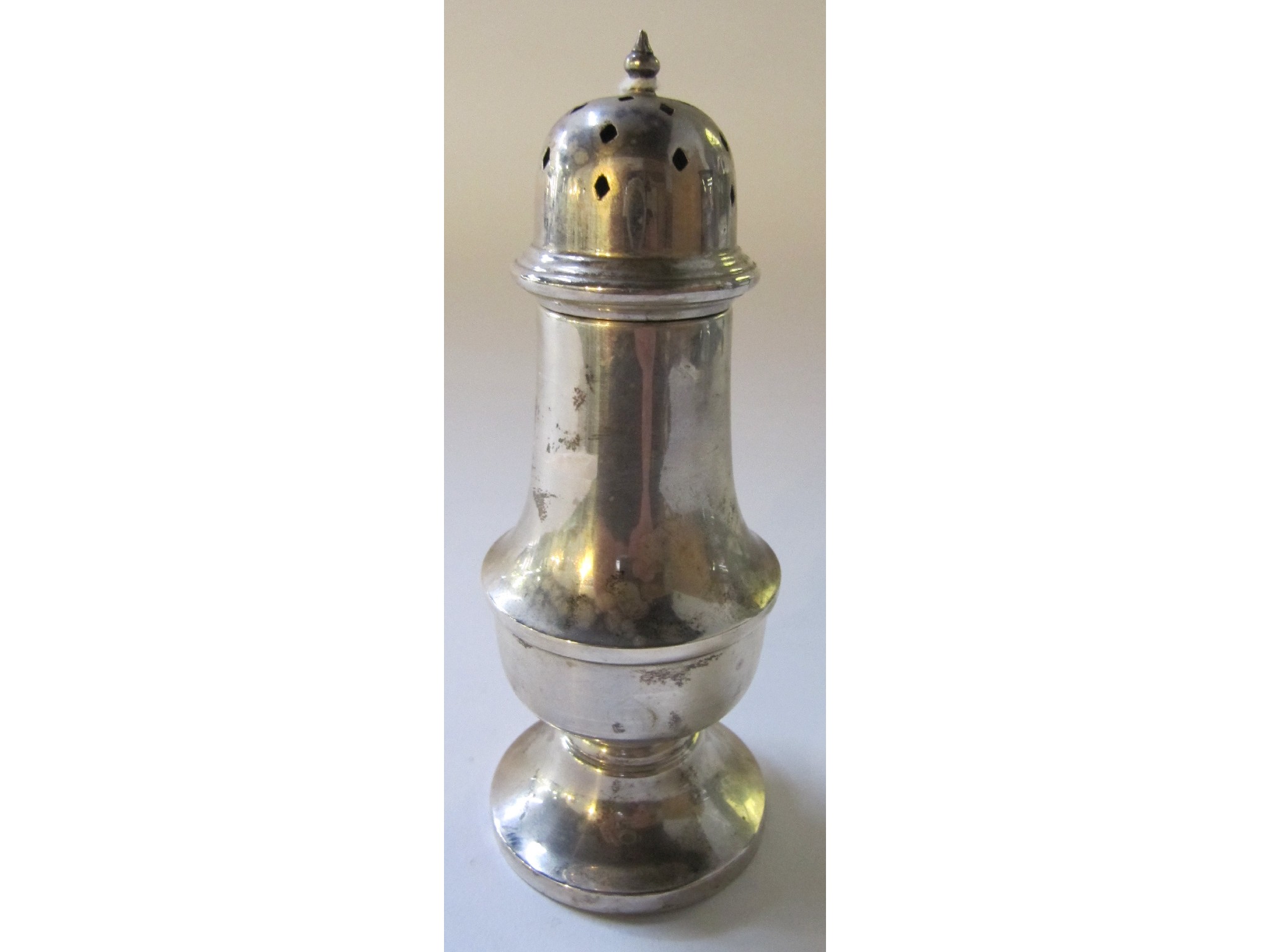 Appraisal: A silver sugar castor Birmingham