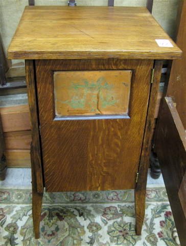 Appraisal: SMALL OAK SIDE CABINET American Arts Crafts early th century