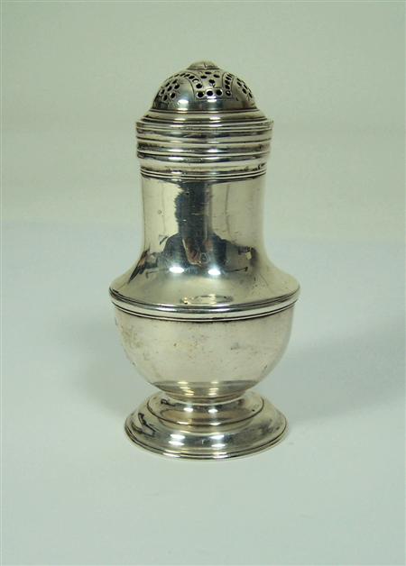 Appraisal: A George II caster Samuel Wood London circa of baluster