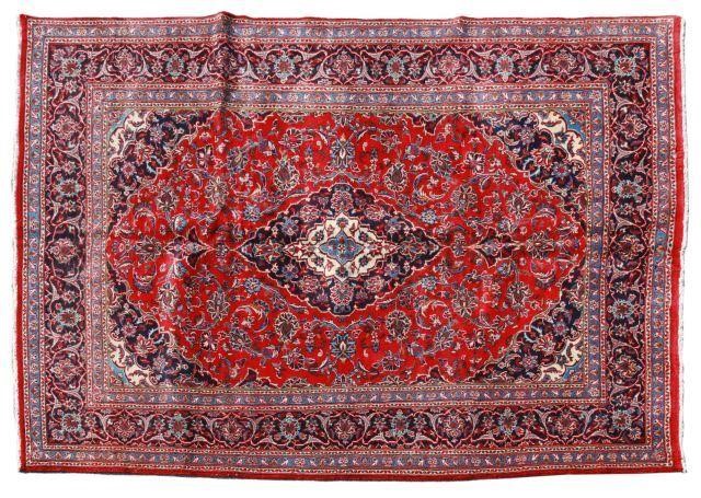 Appraisal: Hand-tied Persian Mashad rug approx ' l ' w