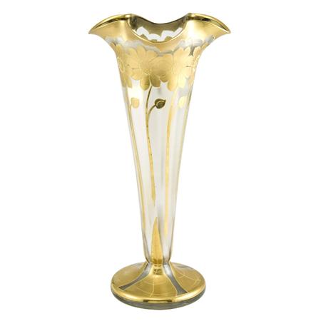 Appraisal: Art Nouveau Gilt and Enameled Glass Vase Estimate -