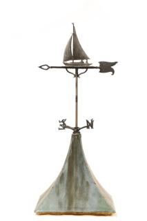 Appraisal: William Spencer Sailboat Weather Vane Cap American mid th century