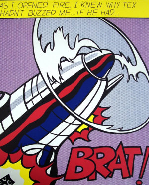 Appraisal: After Roy Lichtenstein - - As I Opened Fire triptych