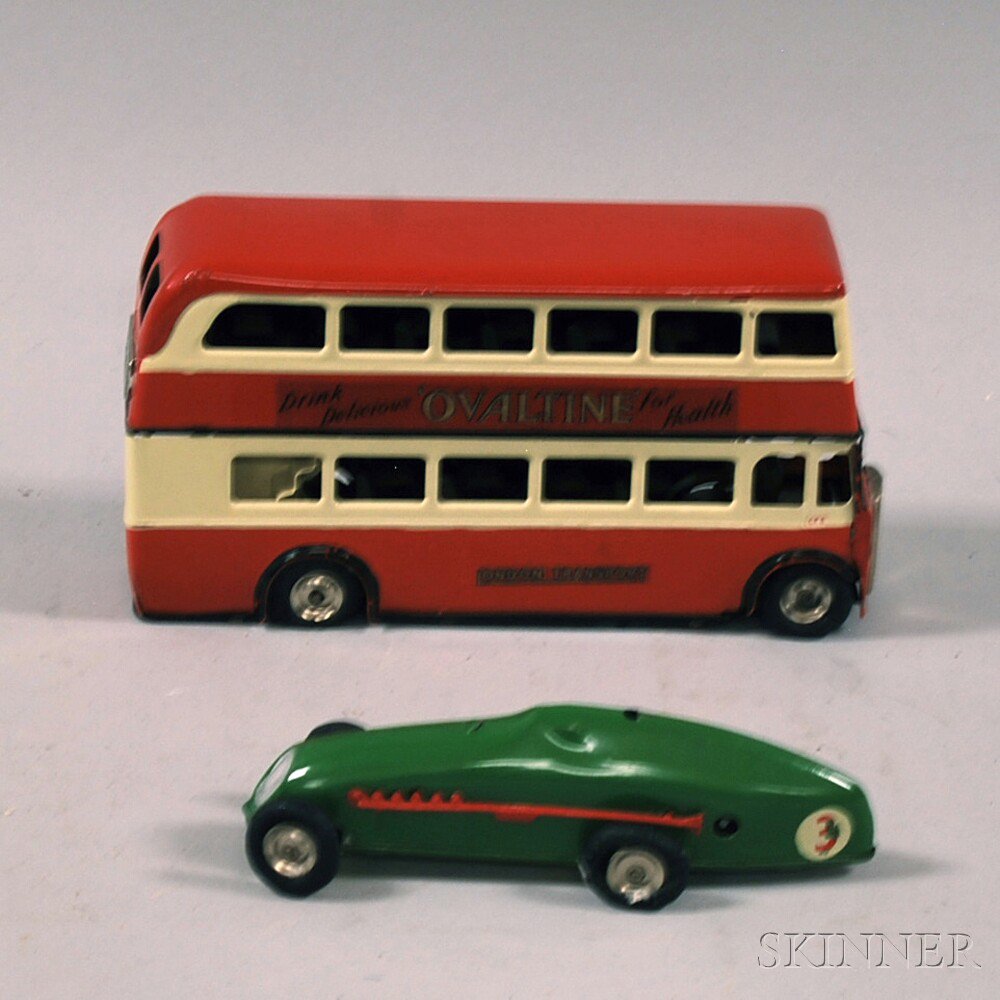 Appraisal: Tri-Ang Red Pressed Metal Double Decker Bus No London bus