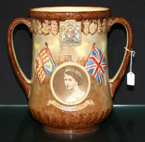 Appraisal: A Royal Doulton Loving cup to commemorate the Coronation of