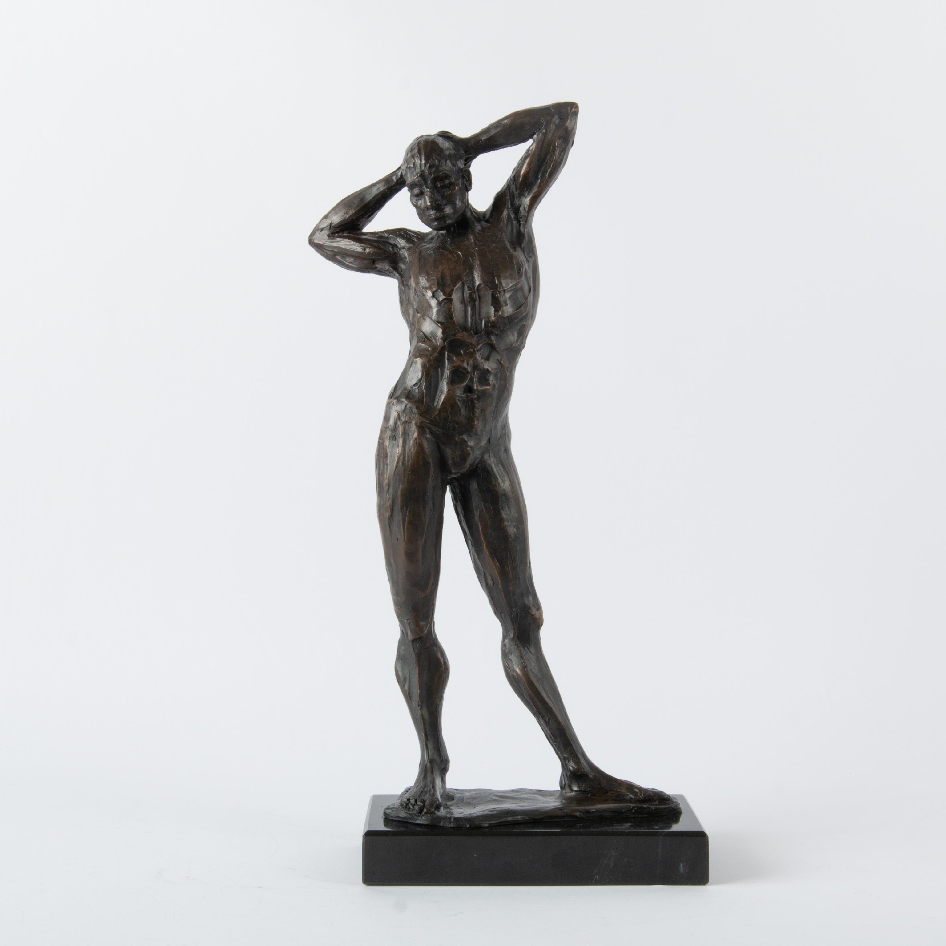 Appraisal: DONNA LEWIS-JONES BRONZE 'BOXER WITH BROKEN NOSE' Donna Lewis-Jones Boxer