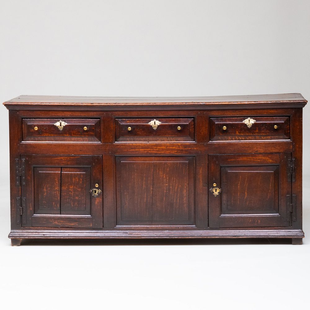 Appraisal: Welsh Oak Dresser Base x ft in x in Condition