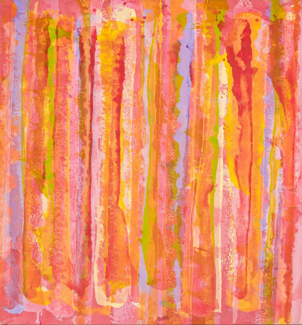 Appraisal: EDWARD AVEDISIAN American - Pink Pace c acrylic on canvas