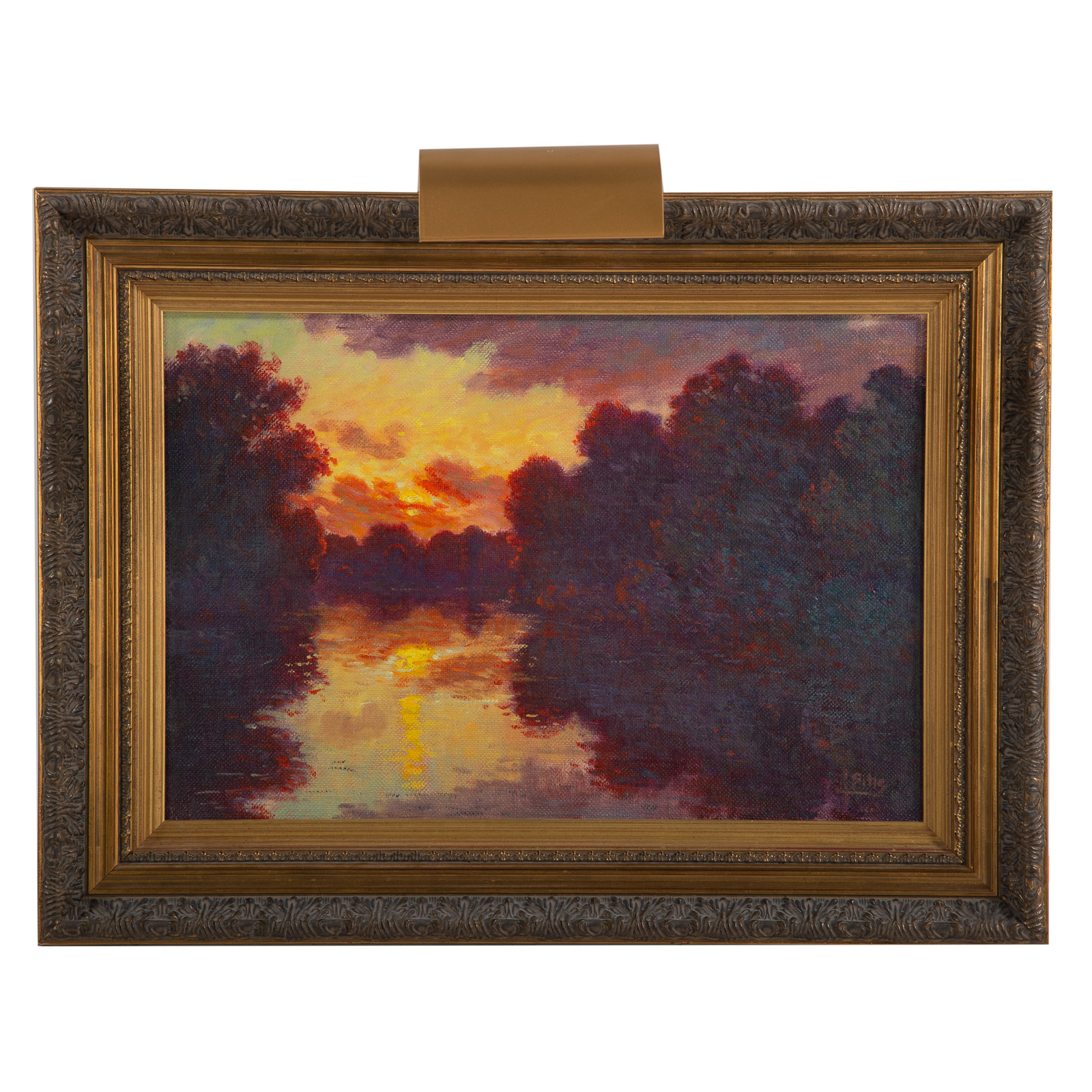 Appraisal: JOHN BRANDON SILLS LAKE AT SUNSET OIL American th century