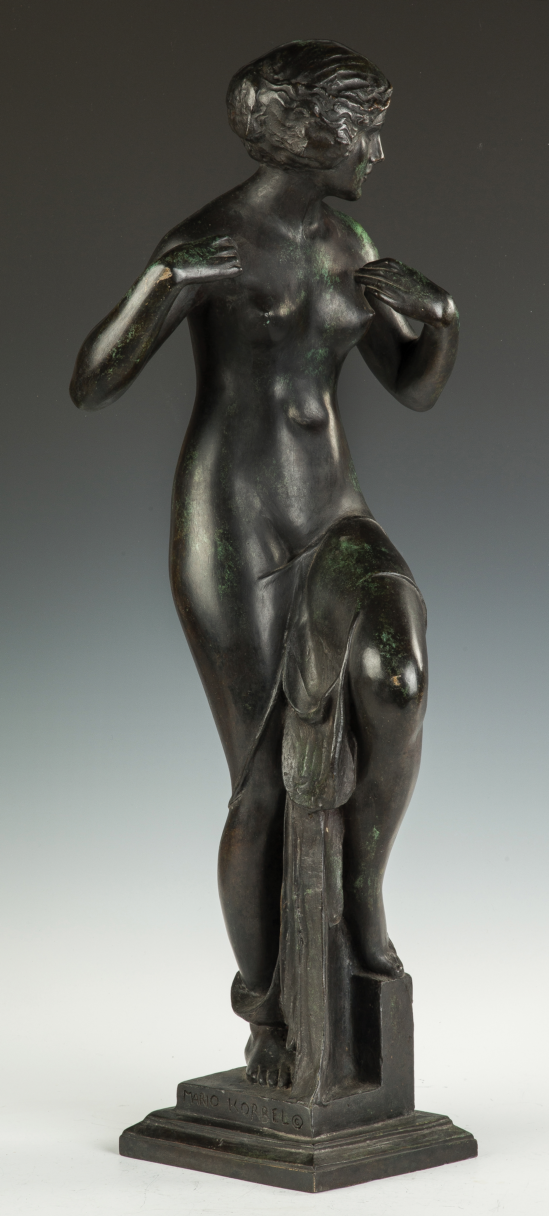 Appraisal: Mario Korbel Czech American - Bronze of a Nude Woman