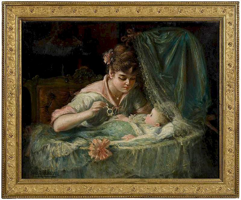 Appraisal: Harry Herman Roseland New York - Mother With Child oil