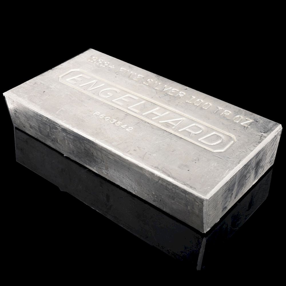 Appraisal: oz Silver Bar Engelhard oz silver bar Contains oz of