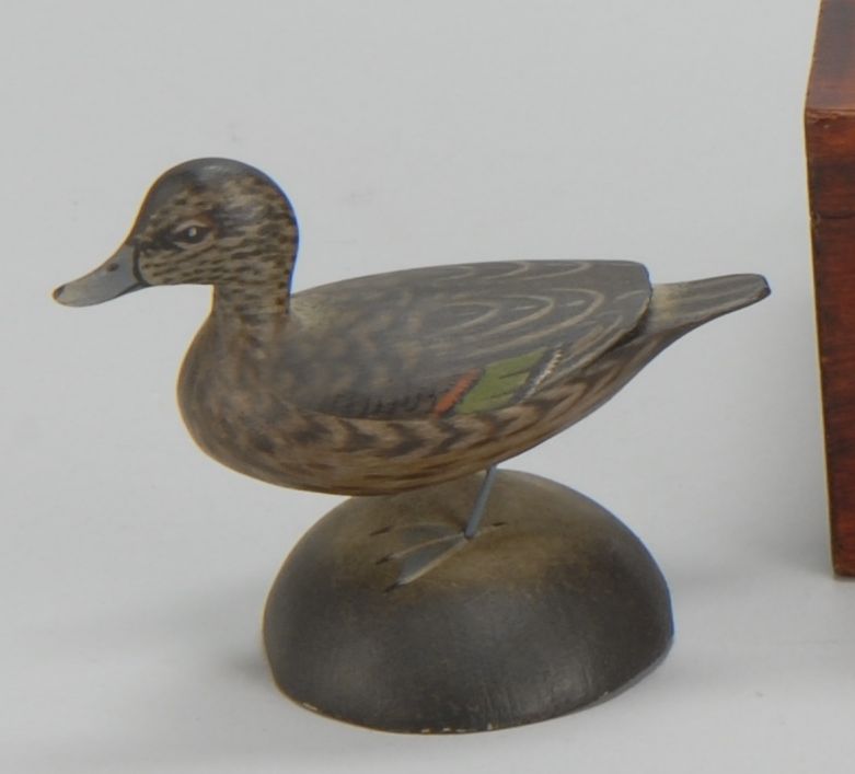 Appraisal: MINIATURE PINTAIL HEN By Crowell Rectangular stamp Mounted on a