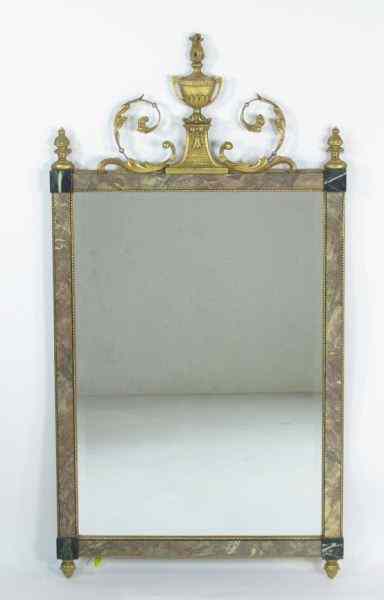 Appraisal: Regency Style Wall Mirror th century ornate gilt wod frame