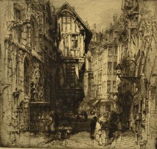 Appraisal: Hedley Fitton etching Hedley Fitton British - - ''Rue De