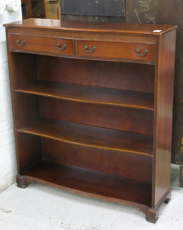 Appraisal: FEDERAL STYLE MAHOGANY BOOKCASE American mid- th century with two