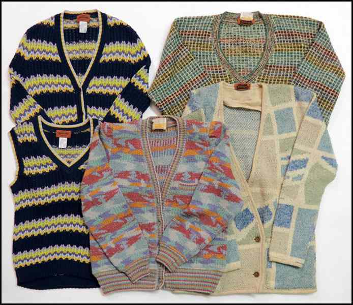 Appraisal: GROUP OF MISSONI KNITS Comprised of a sweater set two