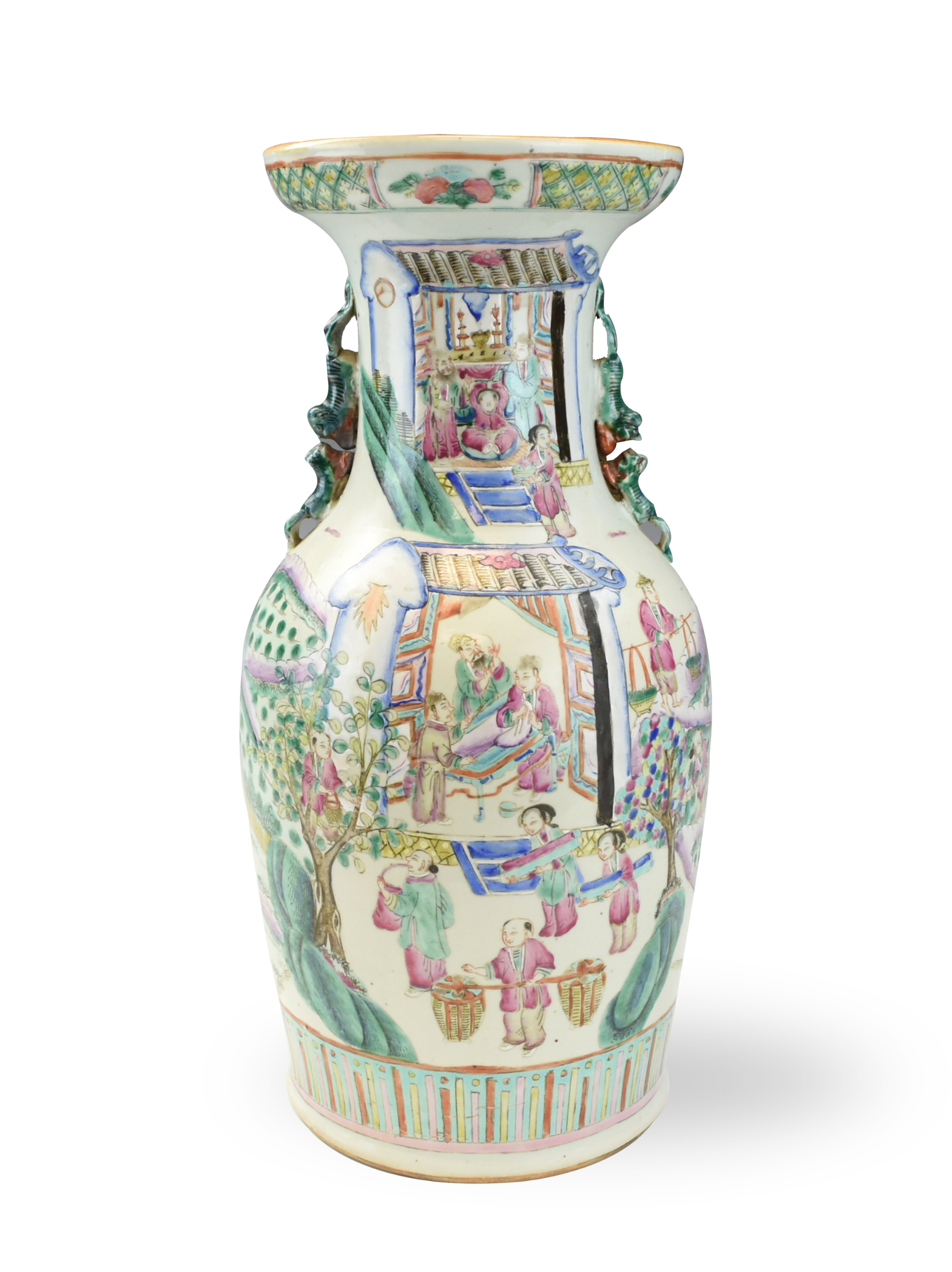 Appraisal: LARGE CHINESE FAMILLE ROSE VASE TH C Chinese th C