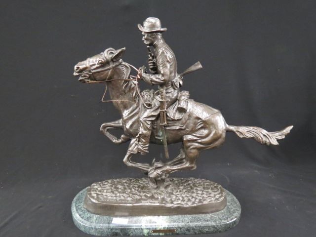 Appraisal: Frederick Remington bronze Trooper of the Plains foundery authorized edition