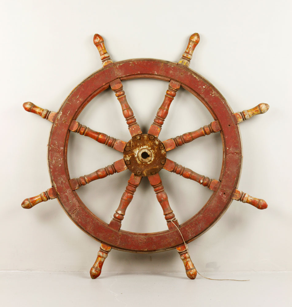 Appraisal: - Antique Ship's Wheel Antique ship's wheel dia Provenance MA