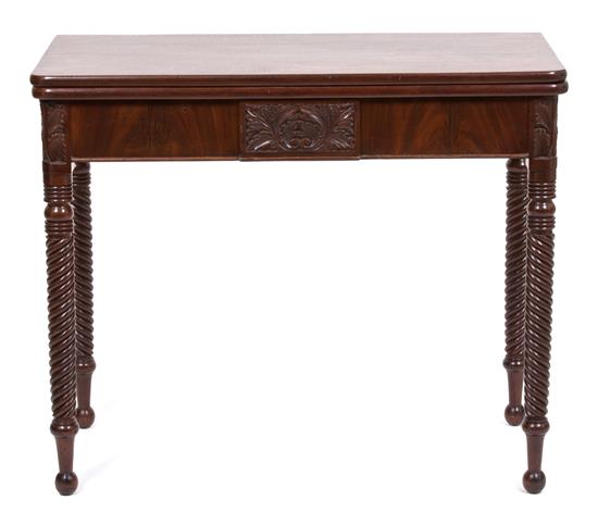 Appraisal: Sale Lot An American Empire Mahogany Flip Top Table th