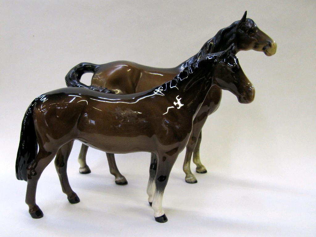 Appraisal: Two Beswick horses to include a Swish tail horse slight