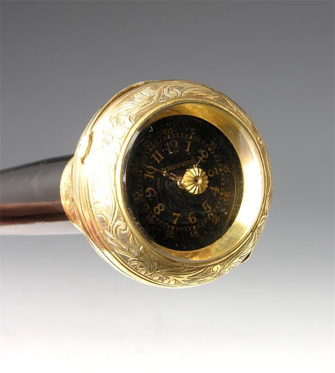 Appraisal: A rare walking cane with day watch movement