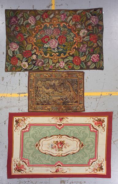 Appraisal: A small Aubusson tapestry together with a chinese aubusson style