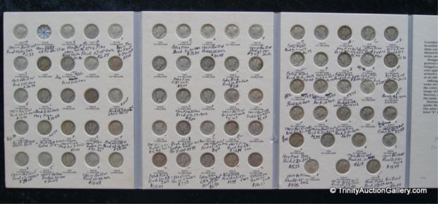 Appraisal: - -S Mercury Head Silver Dime Coin SetFrom an estate