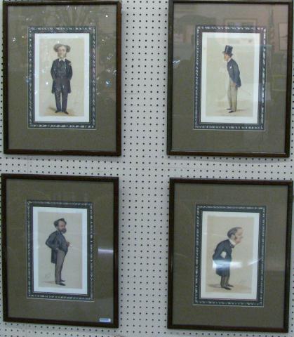 Appraisal: Set of four Vanity Fair framed lithographs reproductions of 's