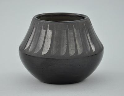 Appraisal: A San Ildefonso Pueblo Blackware Pot by Maria and Santana