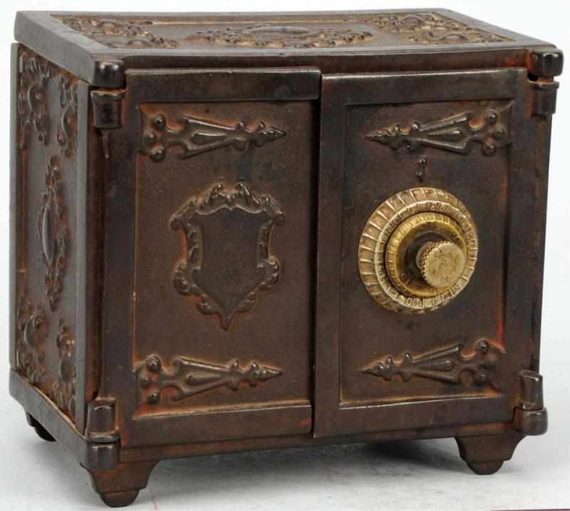 Appraisal: Cast Iron Double Front Door Safe Still Bank Circa Attributed