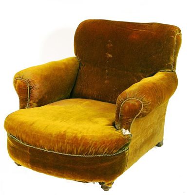 Appraisal: A late Victorian club easy armchair in the manner of