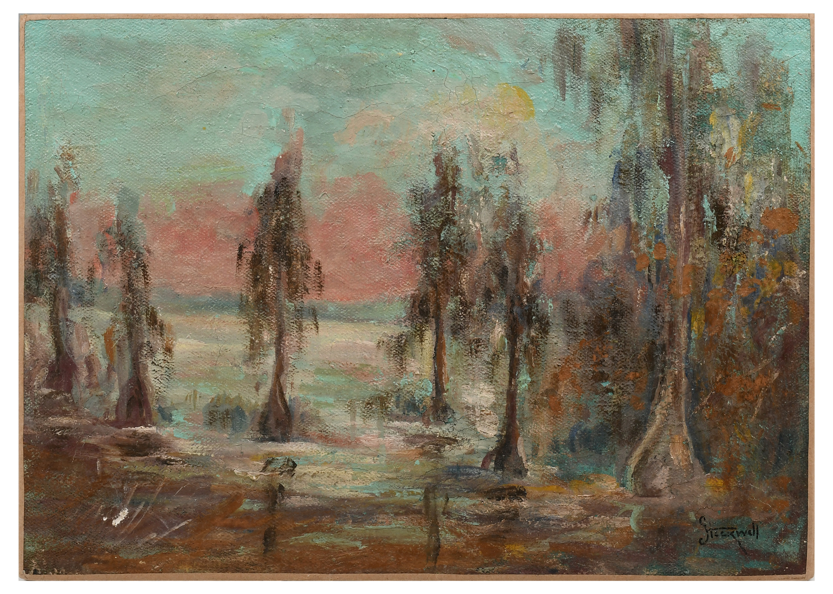 Appraisal: STOCKWELL Catherine Haynes American - Cypress Swamp Oil Canvas ''