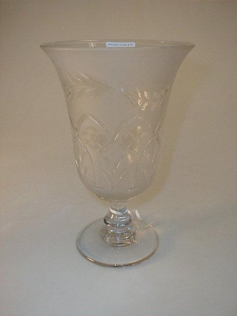 Appraisal: A Victorian frosted and cut celery vase